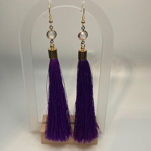Pierced tassel earrings